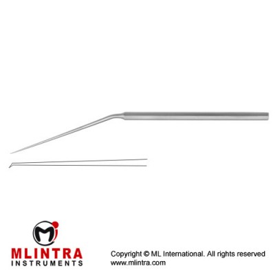Micro Ear Hook Angled 45° Stainless Steel, 15.5 cm - 6" Tip Size 1.0 mm